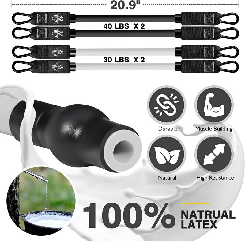 Ayombo Pilates Bar Kit with Resistance Bands, Pilates Workout Equipment for Legs, Hip, Waist, Arm, Squats Exercise Equipment for Home Workouts, Adjustable 3-Section Pilates Bar Kit for Women & Men - Image 4